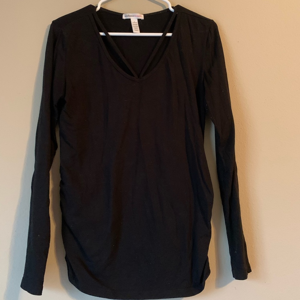 long sleeve maternity shirt